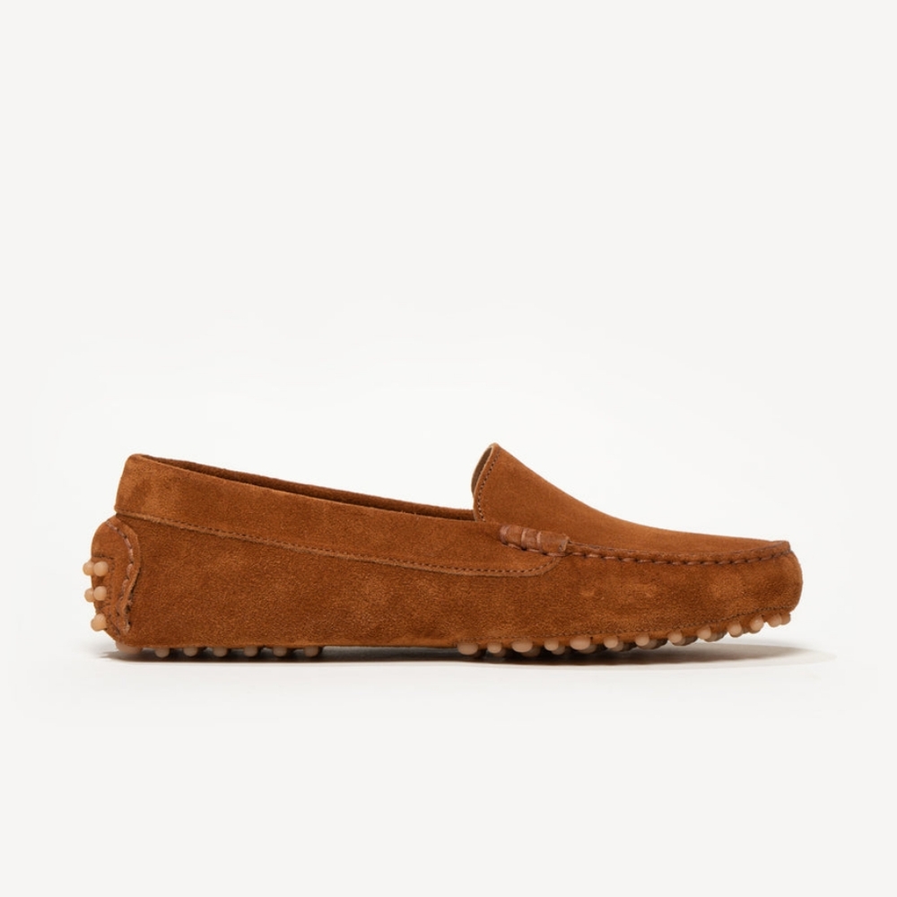 M. Gemi Felize Suede Italian Driving Loafers Shoes + Flannel Bag - Picture 3 of 4